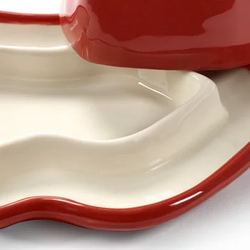 Serax - Lips Bowl with lid, red / white