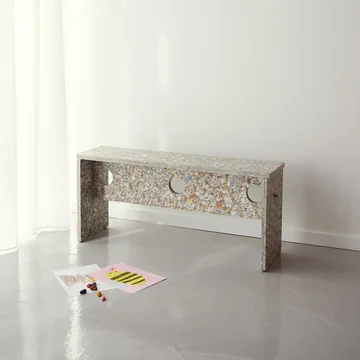 Form & Refine - Remake bench, 95 cm, gray