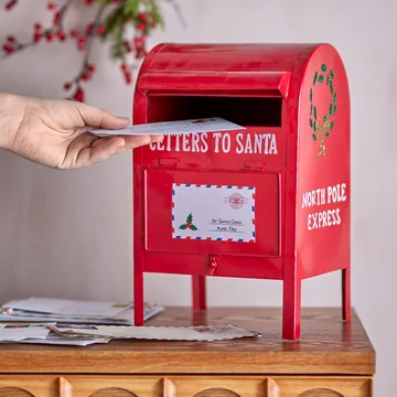 Bloomingville - Carlo letterbox Christmas decoration, red