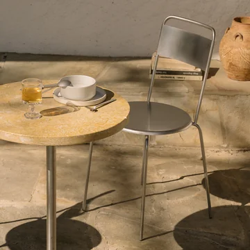 Frama - Petit Rond chair, brushed stainless steel