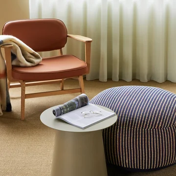 Hübsch Interior - Haze lounge chair, natural oak / brown