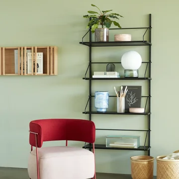 Hübsch Interior - Norm Wall shelf with 4 shelves, h 181 cm, black