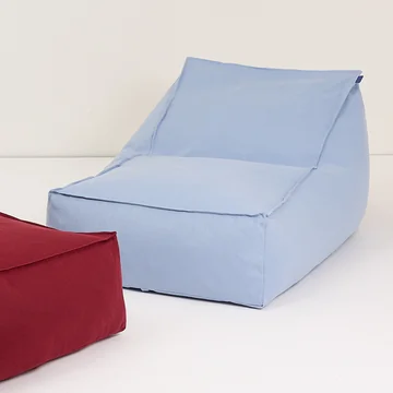Nobodinoz - Lucky Long Beanbag (for adults), baltic blue