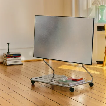 Pedestal - Disco TV stand, 40 - 70 inch, chrome