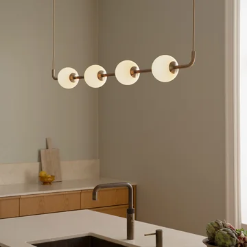 Umage - Audrey Linear LED pendant light, brass / opal