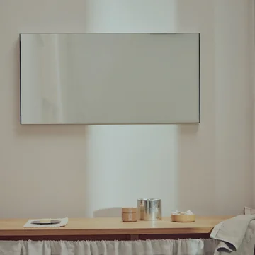 Form & Refine - Taper wall mirror, 40 x 80 cm, brushed stainless steel