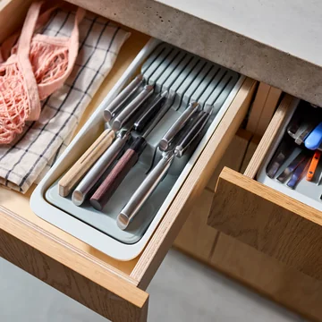 Joseph Joseph - DrawerStore Knife organizer, compact, light stone