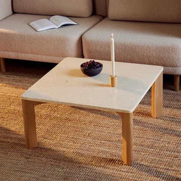Andersen Furniture - Evoke Coffee table, 80 x 80 cm, oak / marble