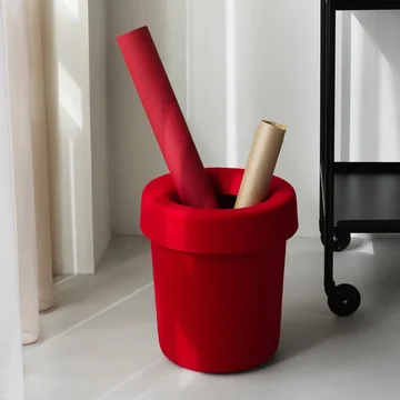 Normann Copenhagen - Hide Office waste garbage can, bright red