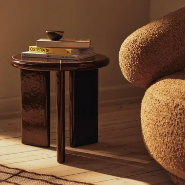 Ferm Living - Deya Outdoor side table, Ø 47 x H 45 cm, chestnut brown