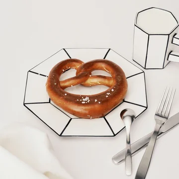 Serax - Carte Blanche Dessert plate, white / black