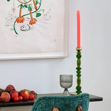 POLSPOTTEN - Beads Candle holder S, dark green