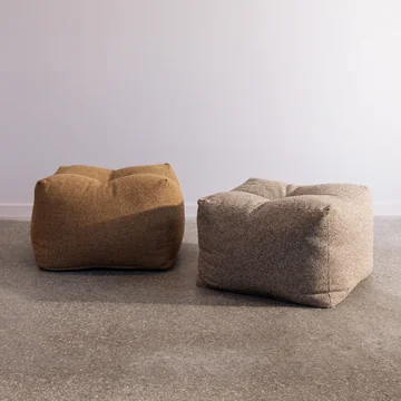 Karup - Buddy Kids Pouf, 50 x 50 cm, golden ochre (643) and warm sand (641)