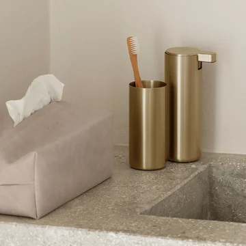 Blomus - Modo Soap Dispenser and Toothbrush Holder, Brass