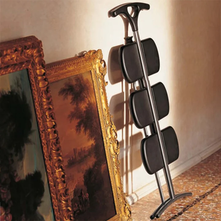 Tiramisù folding ladder in black from Kartell