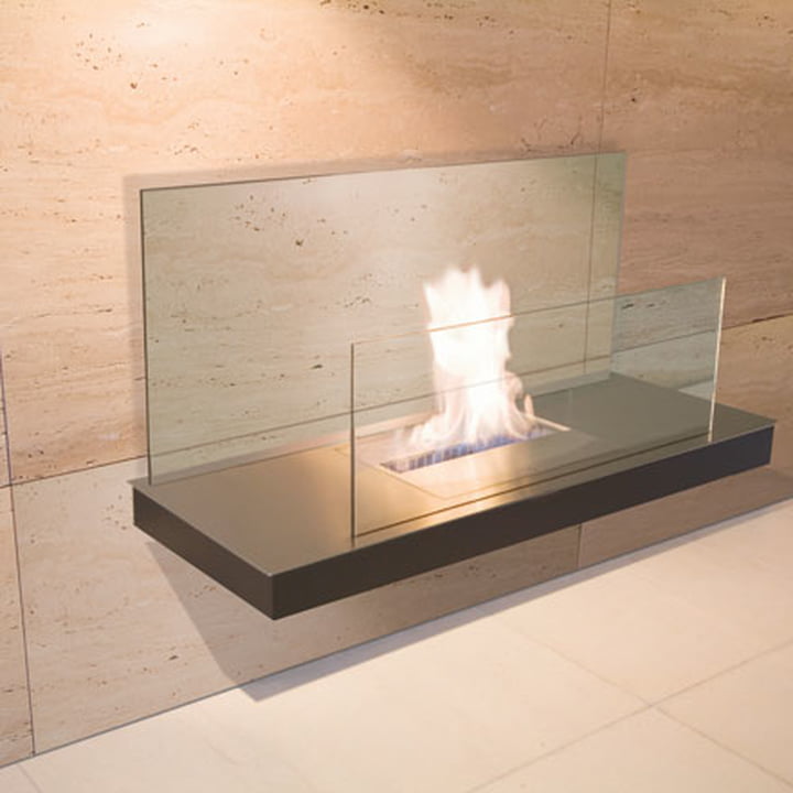 Wallflame II - Stainless steel/glass, transparent