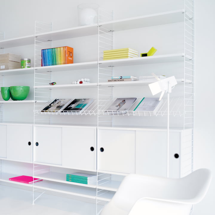 White String shelving system