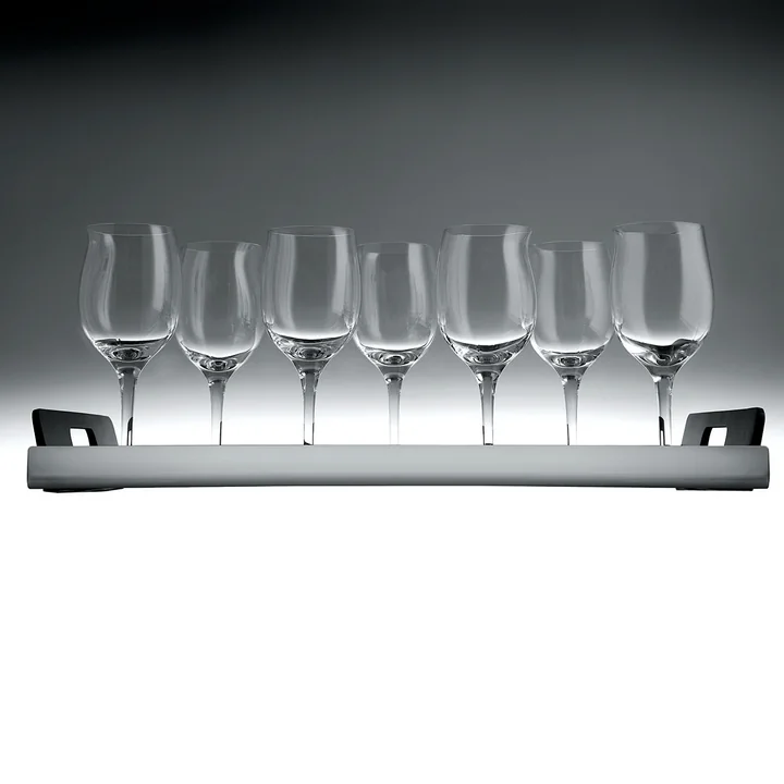 Stylish stainless steel serving tray