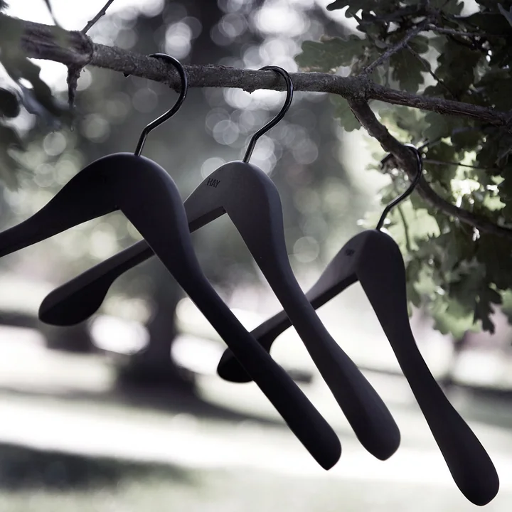 HAY - Soft Coat Coat hanger set in black