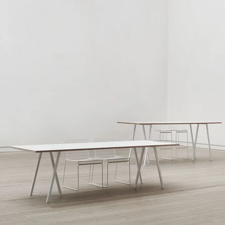 HAY Loop Stand Tische, weiß