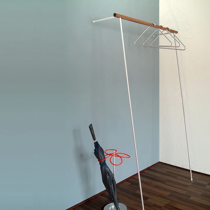 Leanon Wardrobe and Triangle coat hanger from Roomsafari