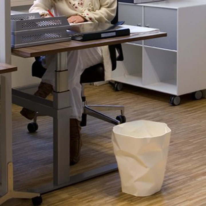 A wastepaper basket with personality