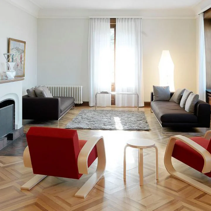 E60 stool by Artek with four legs