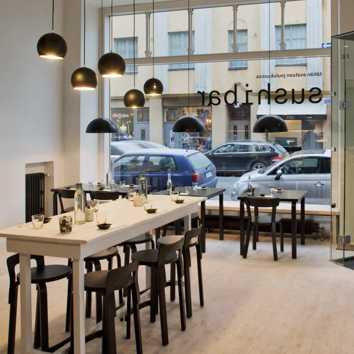 K65 kitchen chair by Artek in black birch lacquered