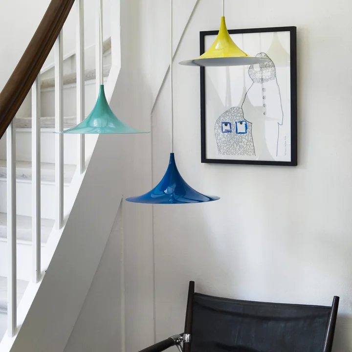 Semi Pendant lamp from Gubi next to the stairs