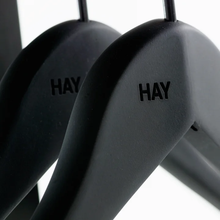 The Soft Coat Slim coat hanger from HAY with rubber coating