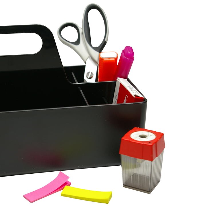 Vitra - Storage Toolbox basic dark, with scissors, pencil sharpener, highlighter