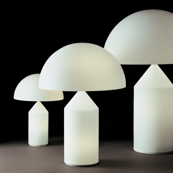 The Atollo table lamps from Oluce