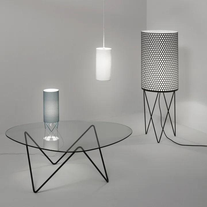 Comfortable, light atmosphere with the Pedrera lights and furniture from Gubi