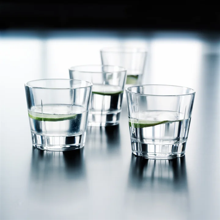 Stylish whisky glass in a set