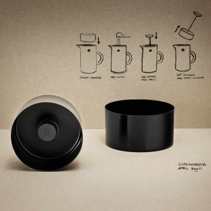 The coffee collector from Rig-Tig by Stelton is easy to use