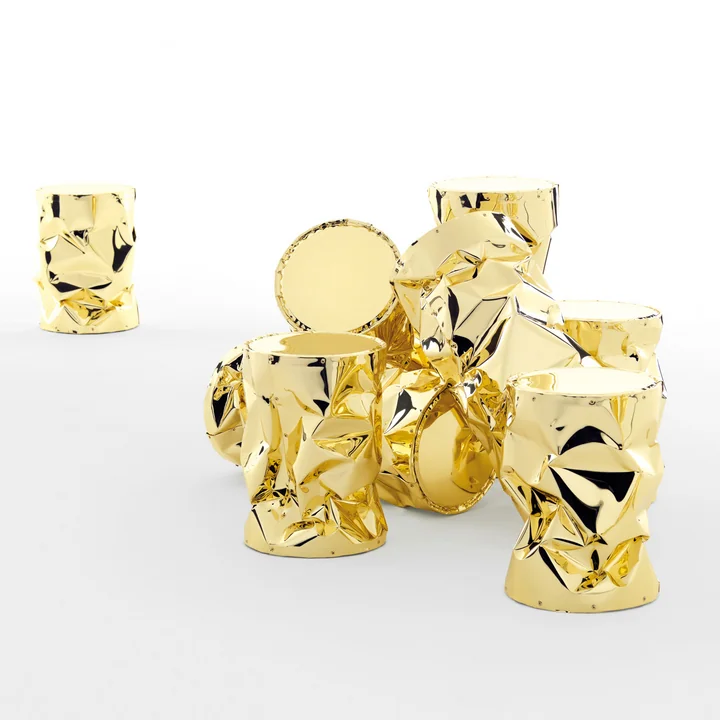 Tab.U Collection Side table from Opinion Ciatti in gold