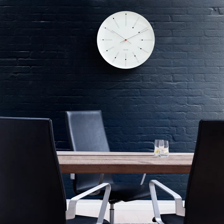 Rosendahl - AJ Bankers Wall Clock - ambience, black wall