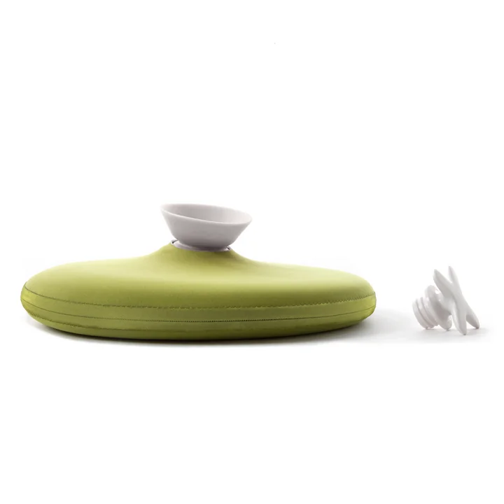 Pill Hot water bottle from Authentics in lime green
