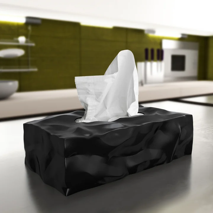 Wipy 2 -Cube cloth box from Essey in black