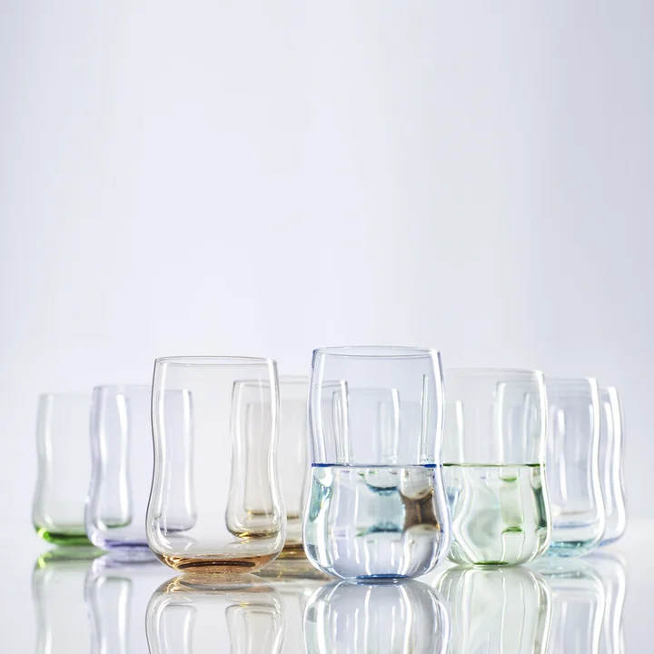 Stylish drinking glasses in different variations