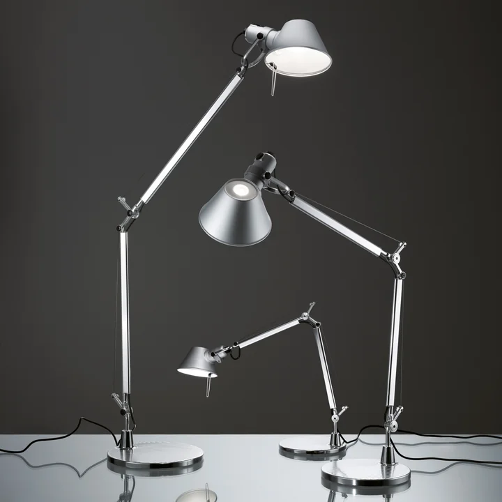 Tolomeo Mini LED table lamp from Artemide in the finish aluminum