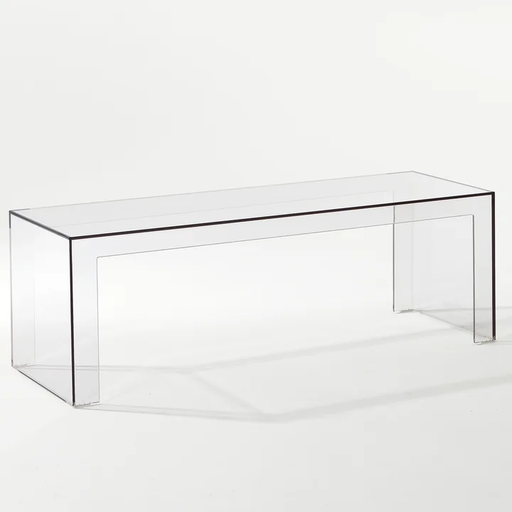 Invisible Side Side table H 40cm, crystal clear from Kartell
