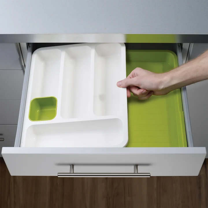 The pull-out drawer insert from Joseph Joseph fits in many drawers