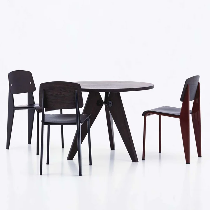 Vitra - Guéridon dining table, dark oak, 95 cm