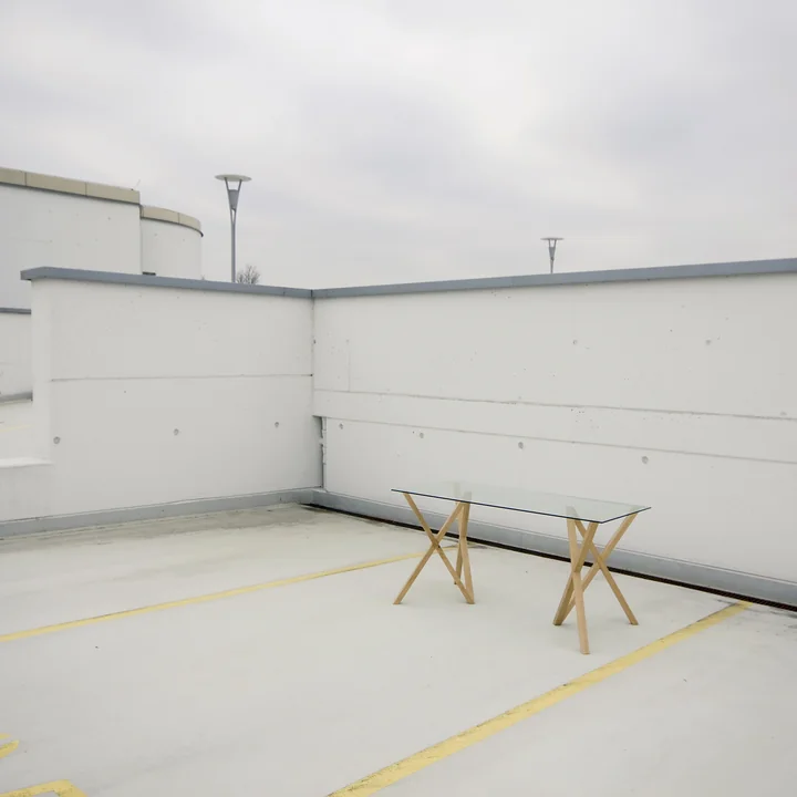 The Mika table trestle set by Hans Hansen with a refined look