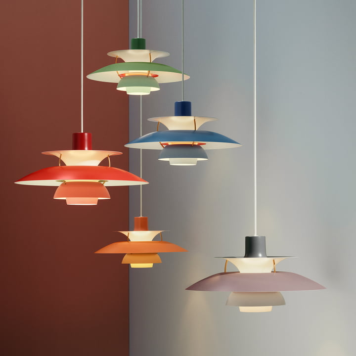 The Louis Poulsen - PH 5 pendant light in various colors