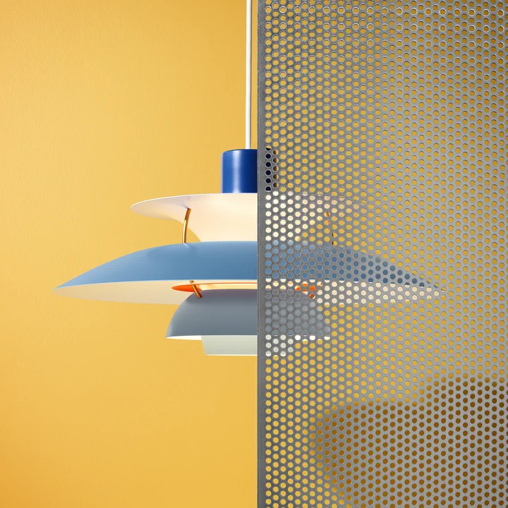 The Louis Poulsen - PH 5 pendant light in hues of blue