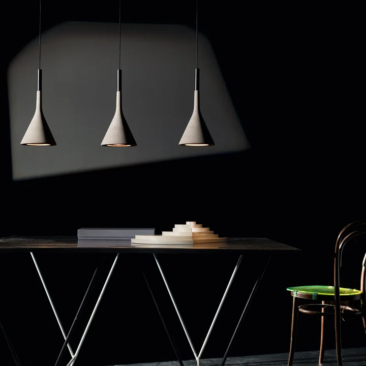 Foscarini - Aplomb Pendant light trio gray, above table