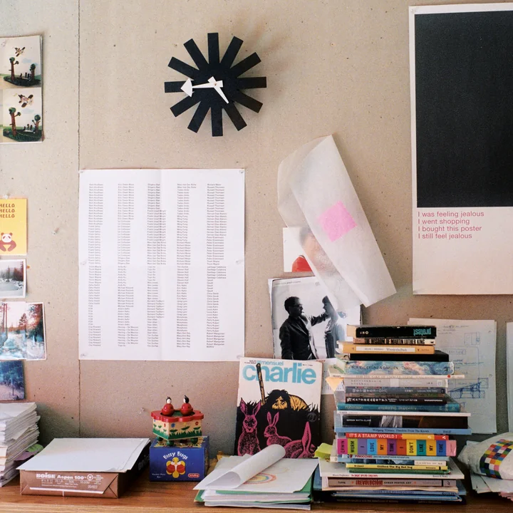 Asterisk Clock by Vitra in black