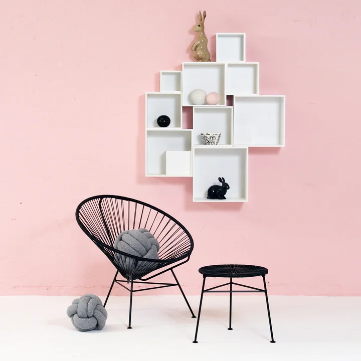 OK Design - Babushka Boxes, white, Condesa Chair, black